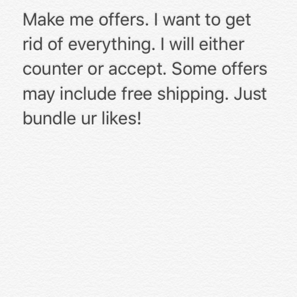 MAKE OFFERS OR BUNDLE